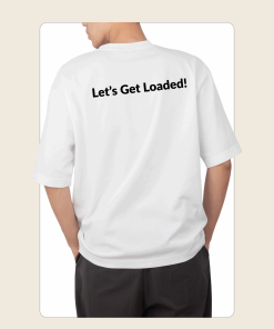 Alternative view of Canadian Car Shipping White T-Shirt – Branded Tee with “Let’s Get Loaded!” Back Print