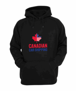 Canadian Car Shipping Black Hoodie – Branded Pullover with “Let’s Get Loaded!” Slogan