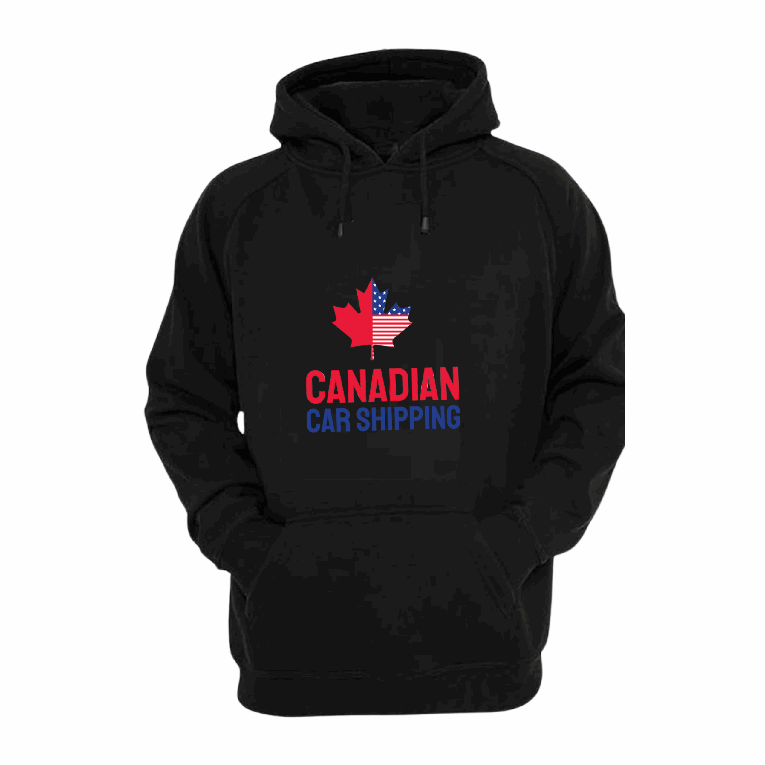 Canadian Car Shipping Black Hoodie – Branded Pullover with “Let’s Get Loaded!” Slogan